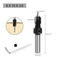 thumbnail image 2 of 8/10mm Round Shank Countersink Drill Bit High Speed Steel Milling Cutter Metal Hole Cutter Woodworking Drilling Tools, 2 of 10
