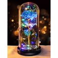 thumbnail image 1 of Gifts Galaxy Glass Rose Light Up Rose in Glass Dome, 1 of 9