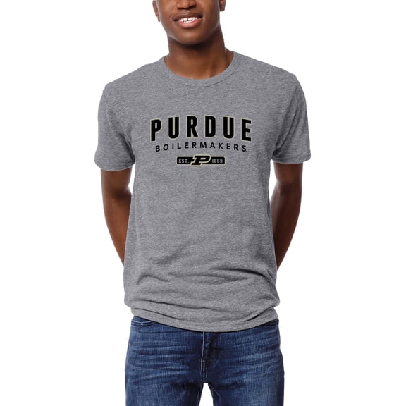Men's League Collegiate Wear Heather Gray Purdue Boilermakers Victory Falls Tri-Blend T-Shirt