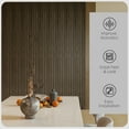 thumbnail image 3 of HOMCOM 95" x 8" 4 Pack Wood Wall Panels for Sound Absorbing, Acoustic Wood Panels for Interior Wall Decor, Ceiling, Walnut, 3 of 9
