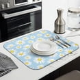 thumbnail image 3 of Daisy Dish Drying Mat for Countertop Kitchen Sink Area Microfiber Drainer Pad Foldable Floral Rack Mat Absorbent 16x18 Inch, 3 of 7