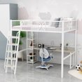 thumbnail image 2 of Cama elevada para ático, apartamento pequeño, dúplex, segundo piso, mesa superior inferior, combinación, hogar para adultos y niños, 2 of 4