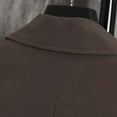 thumbnail image 6 of IYTR Men's Trench Coat Solid Color Long Sleeve Button Up Lapel Jacket Casual Single Breasted Coat with Pockets Coffee L, 6 of 7