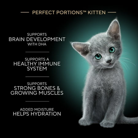 Sheba Perfect Portions Kitten Variety Flavors Pate Wet Cat Food, 2.6 oz Twin-Pack Trays (24 Pack)
