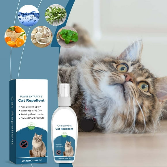 Plant Extracts Cat Repellent,Cat Repellents Sprays,Cat Repellent Indoor & Outdoor,Cat Deterrent Training Aid,Effective Cat Repellent Spray for Furniture,Sofa,Rug,Curtain