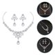 thumbnail image 3 of KAKOWELY 1 juego de collar, pendientes y adornos de diamantes de imitación para bodas., 3 of 4
