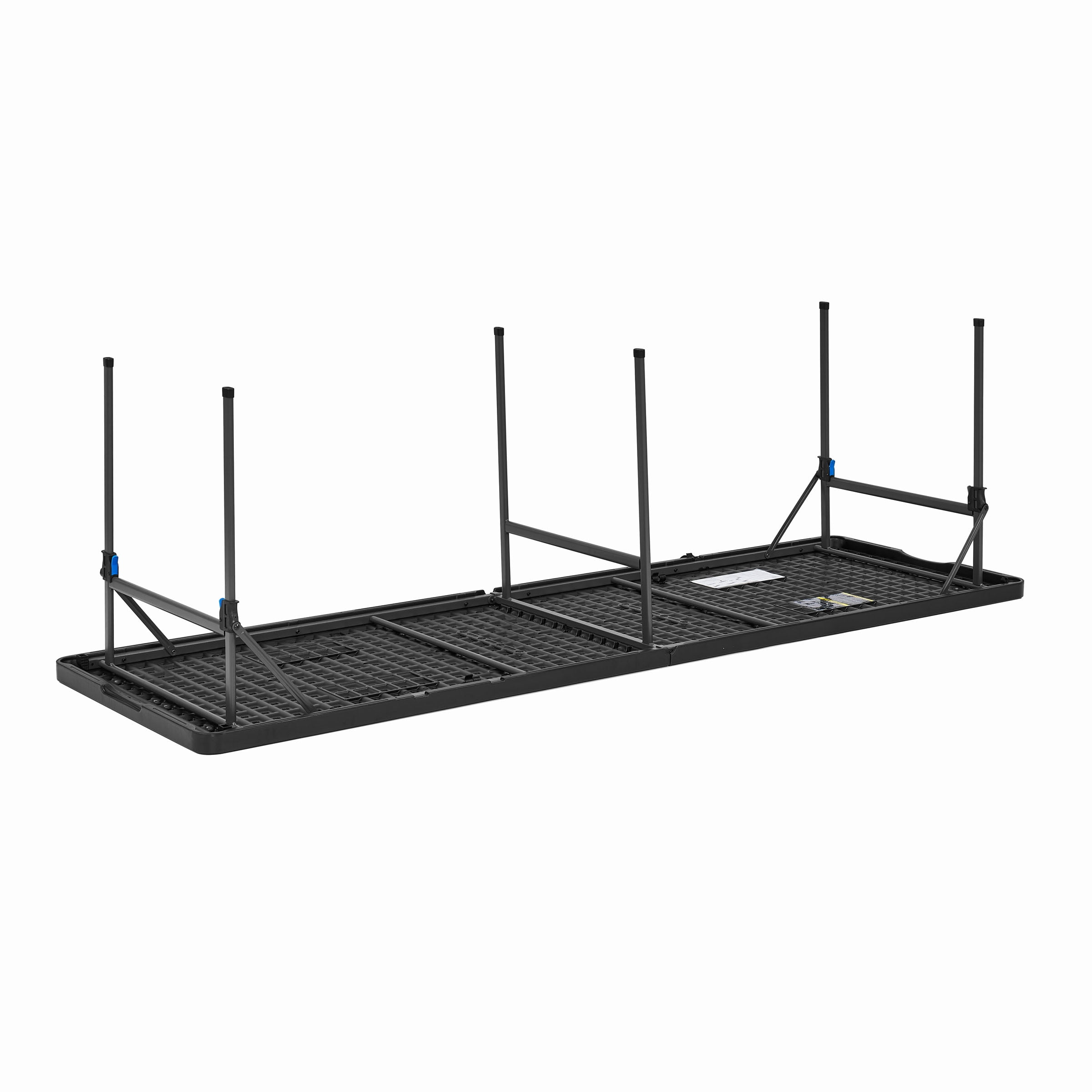 Mainstays 8 ft Rectangle Centerfold Folding Table, Black
