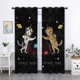 thumbnail image 4 of Cortinas de baño 2 piezas de impermeables, cortinas de ventana de secado , cortina de lavable para cocina, sala de , , , Perro 210x230cm, 4 of 9