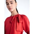 thumbnail image 5 of Free Assembly Women's and Women's Plus Bow Neck Sueded Terry Sweatshirt, Sizes XS-4X, 5 of 6
