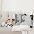 thumbnail image 4 of Ambesonne Retro Throw Pillow Cover 2 Pack, Digital Girl, 18", Black Grey, 4 of 7