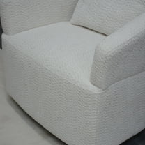 Newboti Furniture Modern 360 Degree Swivel Sofa Chair, Round Armchairs with High Backrest and Upholstered, Beige Velvet Accent Chair for Living Room,Bedroom, Office, Small Spaces 01979