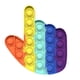 thumbnail image 2 of Rainbow Colors Palm Push Bubble Juguete Sensorial Silicona Descompresión Juguete Extrusión Bubble Sensory Toy Para Adultos Niños Kearding FN006056-00, 2 of 6