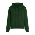 thumbnail image 5 of Xudanell Pullover Sweatshirts for Women Pullover Lightweight Sweatshirts Oversized Hoodies Long Sweatshirt Dark Green S, 5 of 6