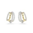 thumbnail image 2 of Pendientes Swarovski Hyperbola Hoop Mini con cortes mixtos, transparentes, 2 of 6