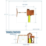 Backyard Discovery Tanglewood Cedar Wood Swing Set, Slide, Clubhouse, Playhouse, Snack Bar