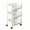 White, variant on Gallickan Movable Storage Cart, 5-Tier Plastic Organizer Rack with Wheels, Multi Layer Utility Shelf, for Living Room Bedroom Kitchen Bathroom, White