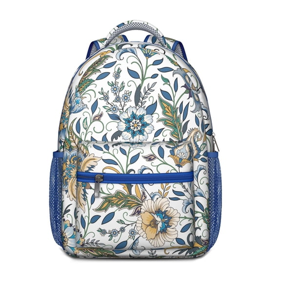 Geometric Paisley Design Waterproof Backpack - Elegant Ergonomic Bookbag for Commuters & Students