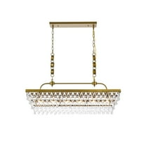 Nordic 40 inch rectangle pendant in brass