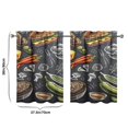 thumbnail image 4 of Vintage Kitchen Food Cooking Chef Tier Cafe Curtains for Bathroom Living RV Rod Pocket Window Drapes 36 Inch 2 Panels Set 28"x36" 2 Panels Window Treatment Tiers, 4 of 4