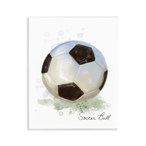 Stupell Industries Soft Pastel Soccer Ball Sports & Sports Teams Painting Unframed Art Print Wall Art, 11 x 14
