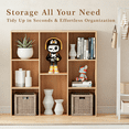 thumbnail image 2 of Anhdah 8 Cube Storage Organizer, Cube Bookcase Closed Back Panel Bedroom, Living Room, Home Office, Closet Bookshelves Natural Oak, 2 of 6