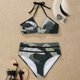 thumbnail image 2 of Gibobby Conjunto de Bikini para Mujer Nuevo traje de baño para mujer, moda Retro, estampado de , Sexy, cuello colgante, Bikini dividido, traje de baño(Camuflaje,CH), 2 of 5