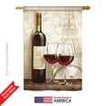 thumbnail image 2 of Breeze Decor BD-WI-H-117051-IP-BO-DS02-US 28 x 40 in. Wine in Paris Happy Hour & Drinks - Everyday Wine Impressions, Decorative Vertical House Flag, 2 of 4