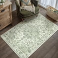 thumbnail image 6 of WIPONKEN 3x5 Area Rugs for Living Room Bedroom Dining Room Office Farmhouse, Machine Washable Non Slip Vintage Persia Rug Green, 6 of 7