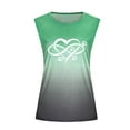 thumbnail image 3 of Spring Tops for Women Tank Tops for Women Women's Casual Loose Gradient Love Print V-Neck Sleeveless Tank Tops, 3 of 4