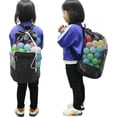 thumbnail image 2 of Bolsa grande de malla para juguetes de playa, correa de hombro ajustable, cordón ajustable, bolsa para juguetes de playa para niños., 2 of 5