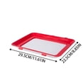 thumbnail image 3 of (2-Pack) Rinsvye Reusable Food Preservation Tray Stoneware Baking Sheets for Oven with Stretch Cover Friendly Wire Rake Rack Design Stacked Food Storage Small Baking Rack Tray, 3 of 6