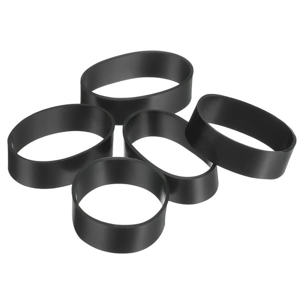150Pcs Bandas de goma de silicona, anillos de bandas de goma de 6mm x 17.5mm, ataduras de cable para envolver cordones, envolturas negras
