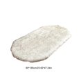 thumbnail image 4 of Yuarrent Mantas gruesas y peludas, cómodas alfombras para interiores, sólidas, ligeras, para mesita de noche, sala de estar, dormitorio, Decoración del hogar En blanco y negro 60*120cm, 4 of 6