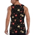 thumbnail image 3 of Fotbe Red White Flowers Pattern Men's Quick Dry Workout Tank Top Gym Muscle Tee Fitness Bodybuilding Sleeveless T Shirt Breathable Workout Shirt-3X-Large, 3 of 9