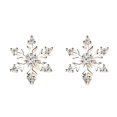 thumbnail image 5 of 925 Silver Zircon Snowflake Flower Earrings Ear Stud Jewelry Women Gifts-default, 5 of 5
