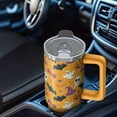 thumbnail image 5 of 30oz Halloween Tumbler with Straw and Lid Black Cat Skeleton Travel Coffee Tumbler Cup with Handle for Halloween Birthday Gifts, 5 of 5