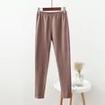 thumbnail image 2 of biudgviw Plus Size Leggings for Women Fall Winter Brushed Elastic Waisted Long Pants Casual Lightweight Warm Thermal Underwear Bottoms, 2 of 6