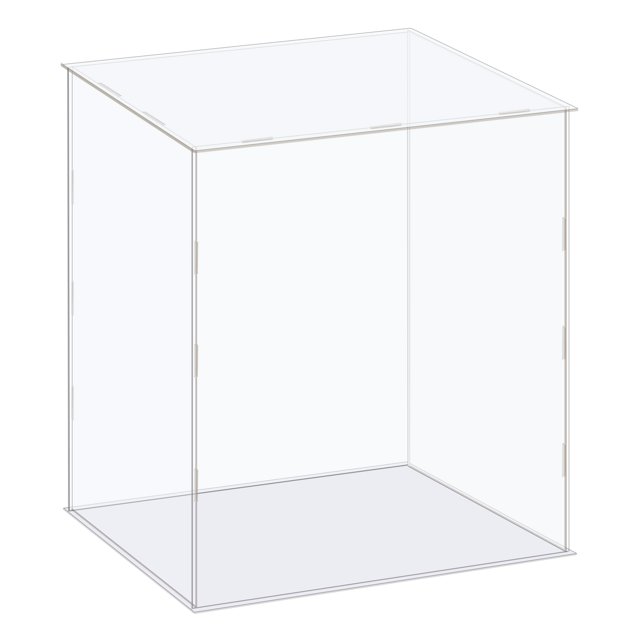 Muestra Estuche Caja Acrílico Caja Transparente Polvo Prueba Protección Vitrina 31x26x36cm para Coleccionables