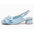 thumbnail image 2 of Womens Slingback Chunky Heels Flower Closed Square Toe Pumps Work Dress Shoes, 2 of 3
