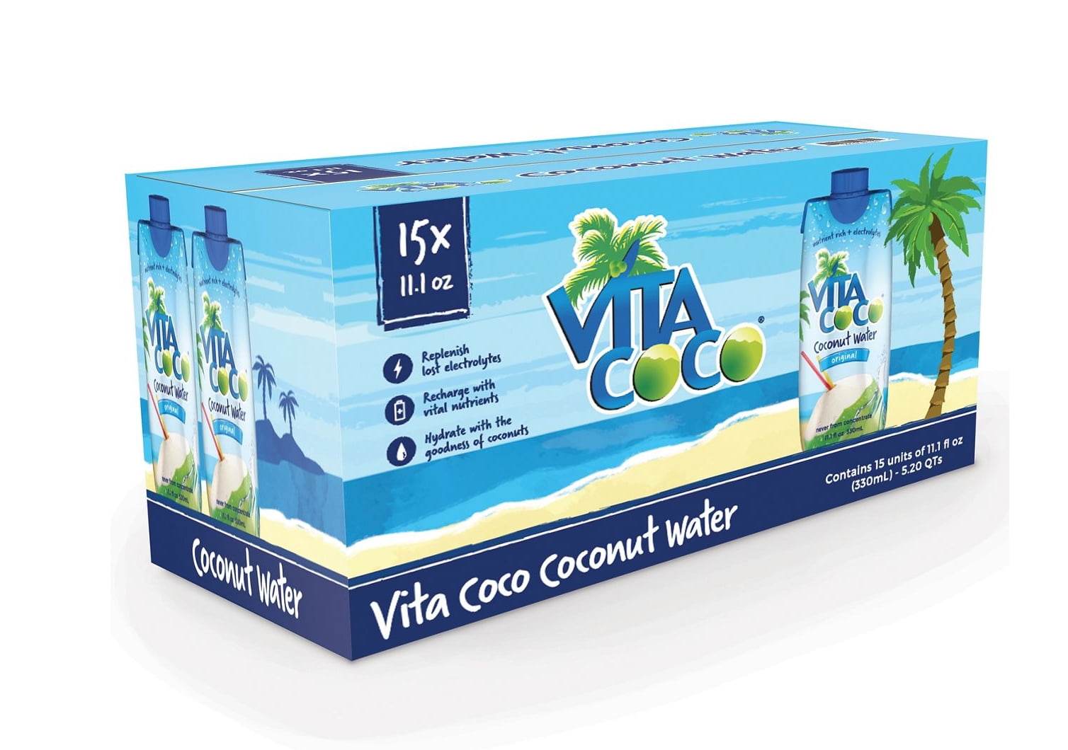 Vita Coco Pure Coconut Water, 15 pk./330mL