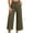 Army Green, variant on cocolona Womens High Waist Casual Golf Pants Elastic Waist Straight Wide Leg Travel Work Pants with Pockets
