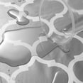 thumbnail image 4 of Lann's Linens 72'' x 30'' Fitted Vinyl Tablecloth w/ Flannel Backing, Gray Moroccan, 4 of 7