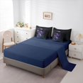 thumbnail image 3 of Erosebridal Lovely Dragonfly 7-Piece Twin Bedding,Vintage Flowers Bedding Comforter Set,Black Purple,Navy Blue Reversible, 3 of 7