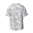 thumbnail image 2 of Xecao offers the Orchids Flowers for Men's Casual Short-sleeved Shirt, a button-up collared shirt with a pocket, perfect for beach vacations and yacht travel in the 4X-Large size., 2 of 7