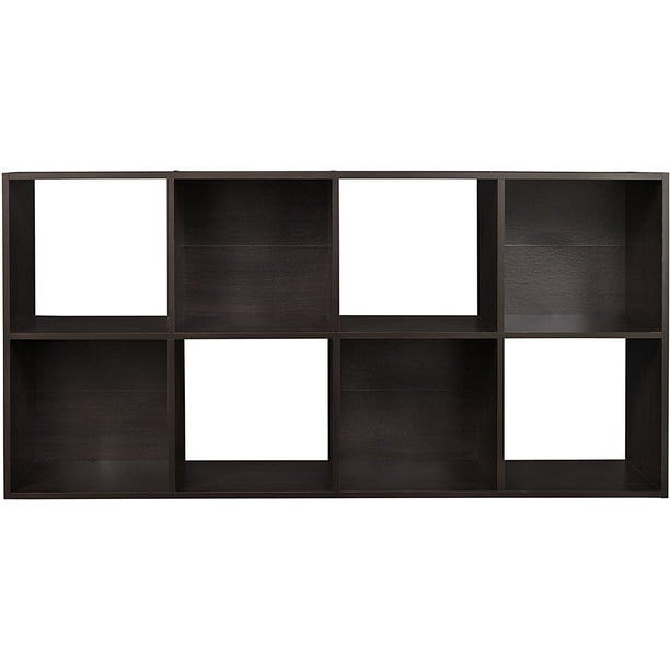 8 Cubes Organizer Wood Bookshelf Open Shelf Bookcase 4Tier Storage