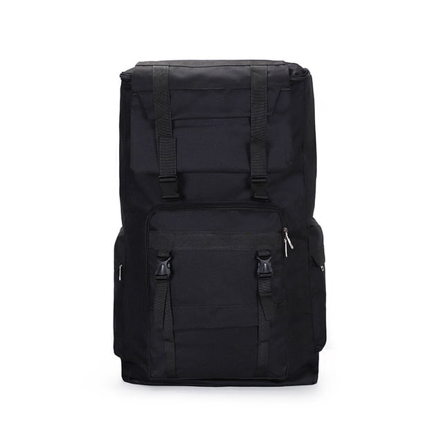 Wosthever Mochila al aire libre 120L Bolso de hombro de gran capacidad Mochila de mochilero de múltiples capas Mochila de poliéster plegable y Ropa Deportiva, Zapatos Negro