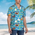 thumbnail image 2 of Lsque Rooster And Chickens pattern Hawaiian Shirt for Men, Unisex Summer Beach Casual Short Sleeve Button Down Shirts-XX-Large, 2 of 9