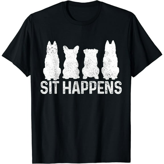 Sit Happens Dog Training Trainer Funny Dog T-Shirt