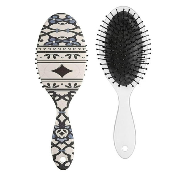 Sun & Moon Detangling Hair Brush - Ergonomic Paddle Brush for All Hair Types, Goth Beauty Essential