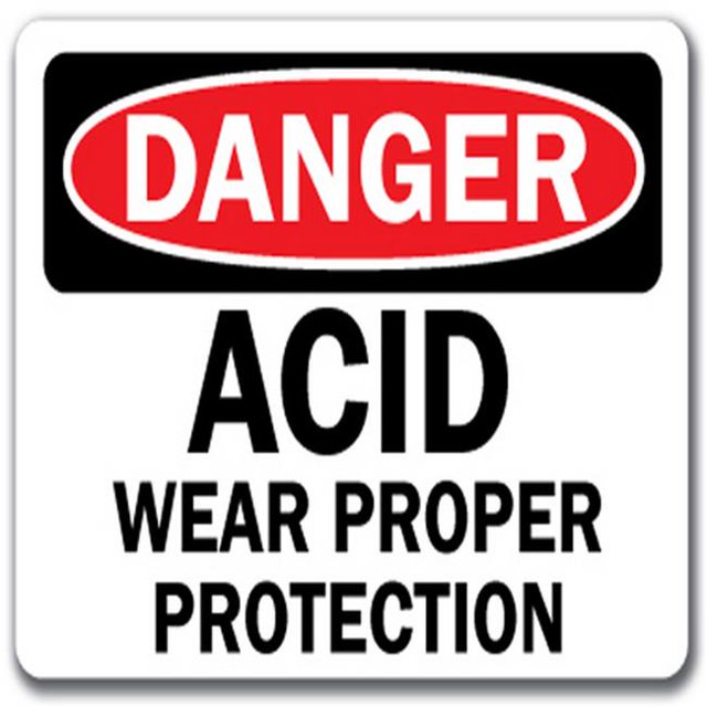 SignMission Acid Wear DS- 10 x 14 Po Signe de Danger OSHA - Acid Wear Protection Appropriée